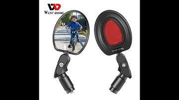 WEST BIKING Bike Side Mirror 360 Rotation Adjustable Wide Angle  Side Mirror For Bike 0720023