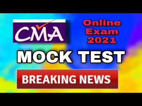 Mock Test Paper for Upcoming CMA Online Exam 2021