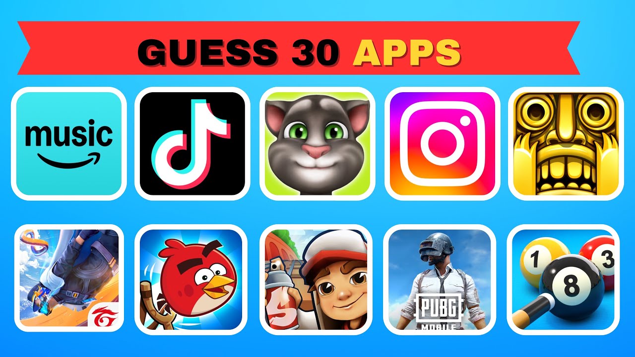 Can You Guess These Apps? 🧠📚| 30 famous app logos quiz