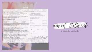 Celebrity simple & easy carrd tutorial — © yj4won Net Worth