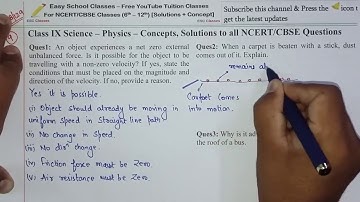 Class 9 Physics | Chapter 9 | NCERT Page 128 | Q1,2,3,4,5,6 | Forces and Laws of Motion