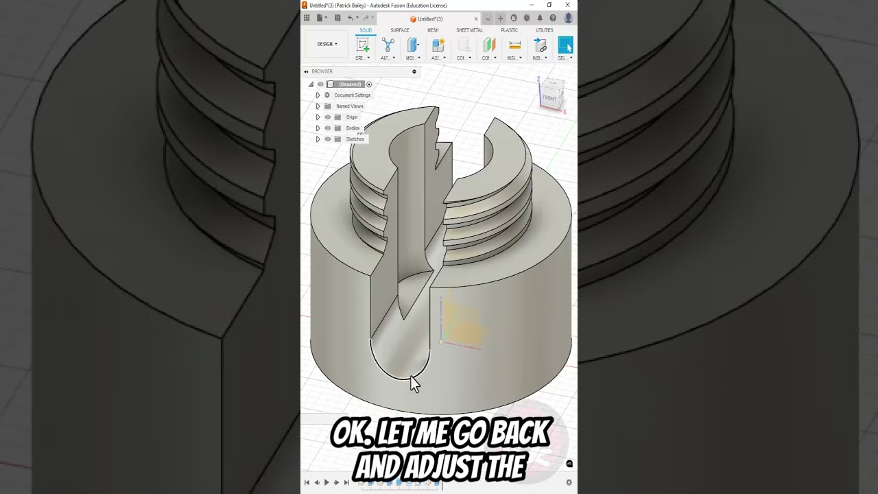 Fusion 360: Create Wire Mount #3dprinting #fusion360tutorial #fusion360