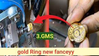 Gold Ring new fanceyy design work #gold  #jewellery  #viral ￼