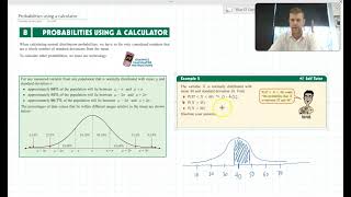 Probabilities using a graphics calculator - normal distribution