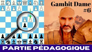 Partie d'échecs pédagogique : Gambit Dame (6)