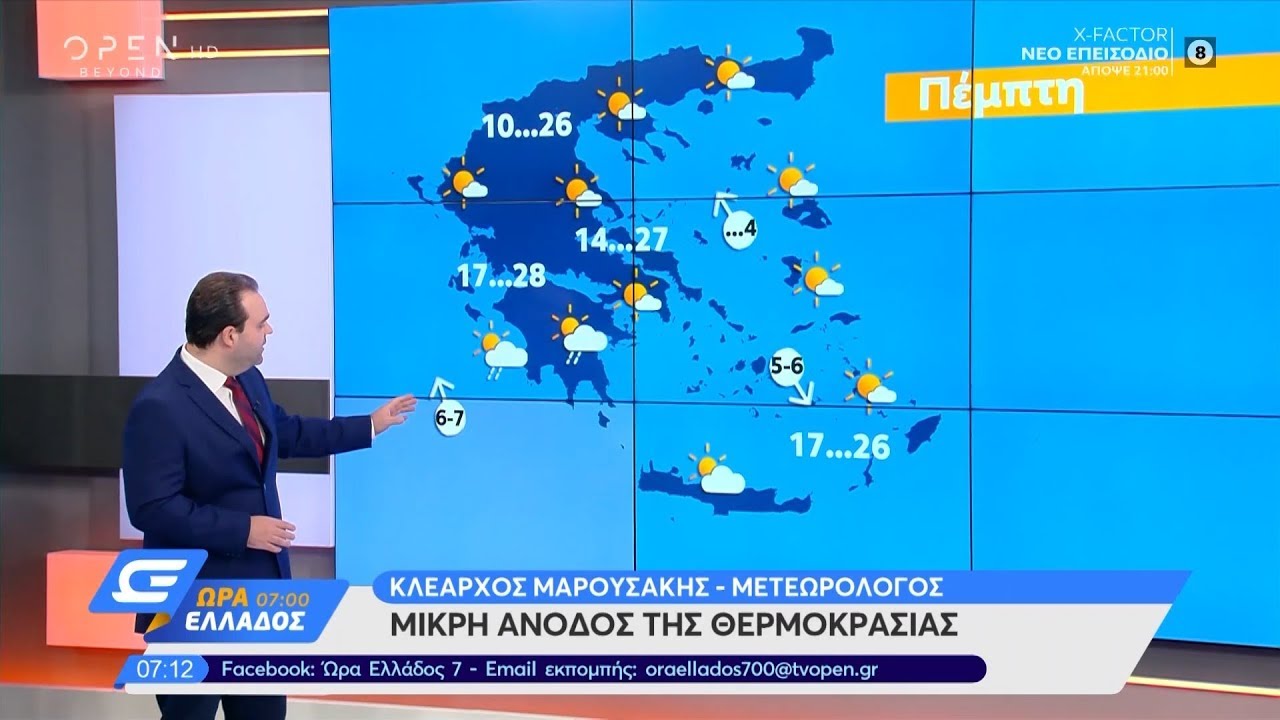 Καιρός 10/10/2019: Μικρή άνοδος της θερμοκρασίας - Ώρα Ελλάδος 07:00 | OPEN TV openload