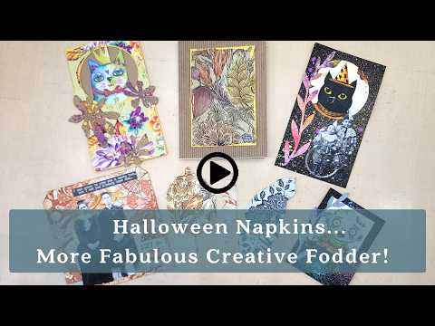 Fabulous Creative Fodder - Halloween + Autumn Napkins!