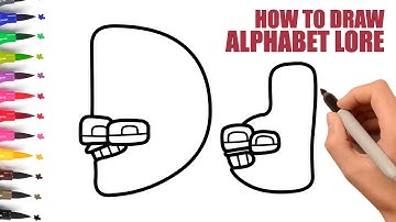 How To Draw Alphabet Lore Step By Step | Big And Small Alphabet Lore D | Easy Drawing For Kids