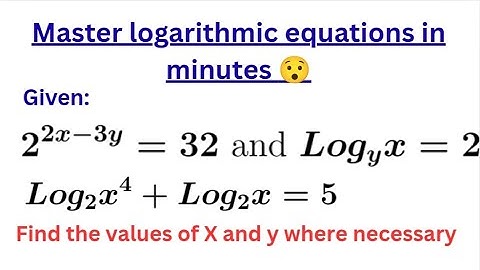 How to Solve Logarithmic Equations | Simple Method