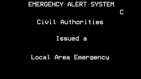 EAS Mock Request - Local Area Emergency