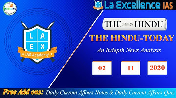 07 November Current Affairs 2020 | Current Affairs Today | Daily Current Affairs by La Excellence