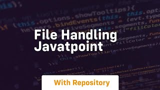 file handling javatpoint