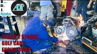Golf Cart Snowmobile Engine Swap Part 1