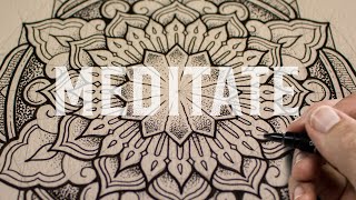 Drawing a mandala and a few ways to stay sane