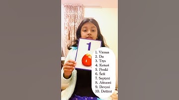 Learn Lithuanian Numbers from 1 to 10! 🇱🇹 #LithuanianLanguage #LearnToCount #Education