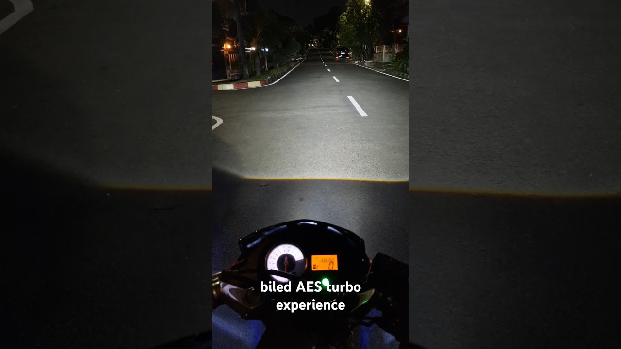 review cahaya biled AES turbo experience di motor satria fu facelift
