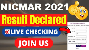 NICMAR 2021 Result (Declared) - Check Your NICMAR Result 2021 Here