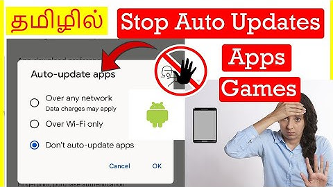 How to Stop Apps & Games Auto Update problem in Android Mobile Tamil | VividTech