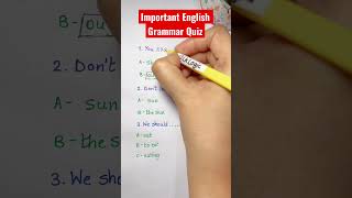 Important English Grammar Quiz