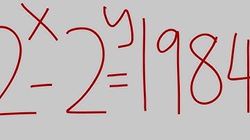 🇺🇸 CAN YOU SOLVE 2^X - 2^Y = 1984 ? | EXPONENTIAL DIOPHANTINE EQUATION (USA MATH CHALLENGE)