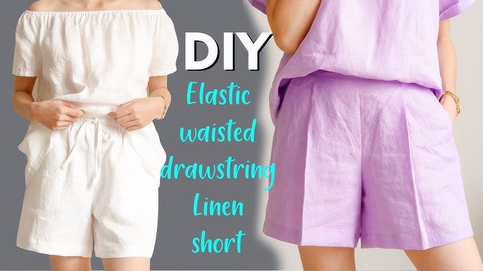 DIY High Waisted Shorts Without A Pattern! 