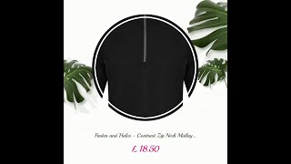 Finden And Hales - Contrast Zip Neck Midlayer Top