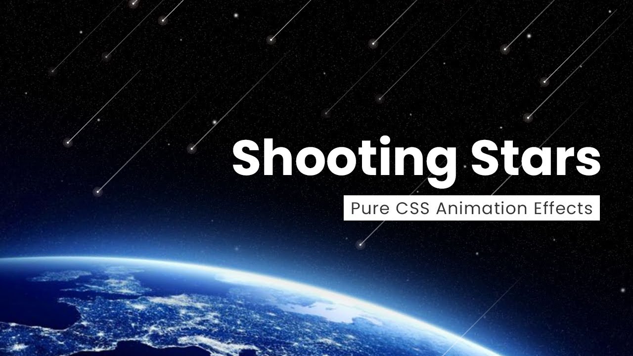 Pure CSS Shooting Star Animation Effect | CSS Only - YouTube