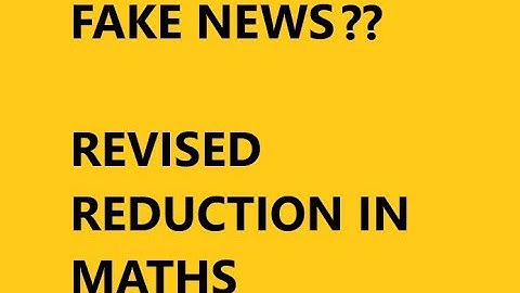 #FAKE NEWS MATHS PORTION REVISED REDUCTION SSC CLASS 10 MAHARASHTRA STATE BOARD EXAM 2021
