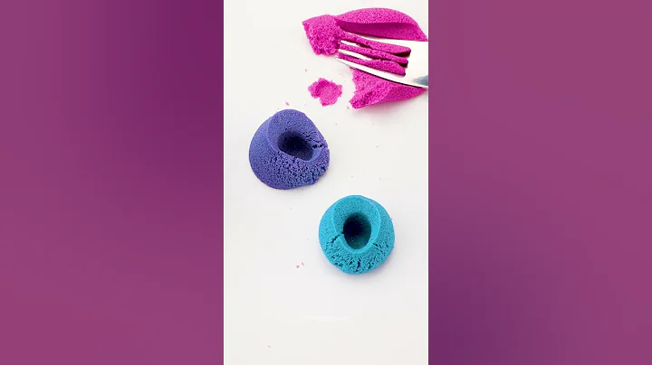 Very satisfying colorful Kinetic Sand ASMR Reverse #shorts