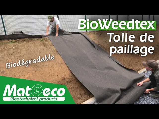 Toile de paillage anti-mauvaises herbes pour plantations, talus