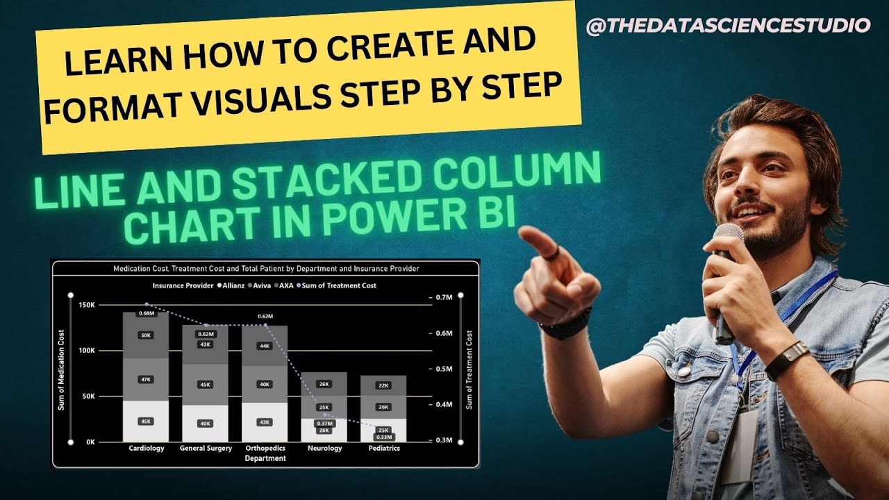 Line and Stacked Column Chart in Power BI || Power BI Visuals || Power ...