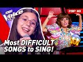 The HARDEST SONGS to sing in The Voice Kids! 😵 | Top 10