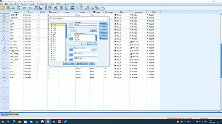 Hướng dẫn phân tích hồi quy đa biến bằng spss