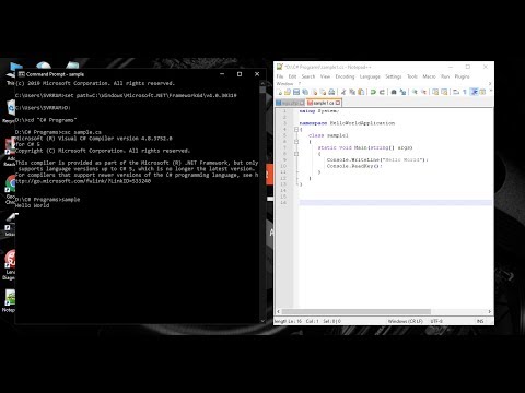 How to run C#.Net code using Notepad (text editor) in Command Prompt(CMD) || SVRR TECH