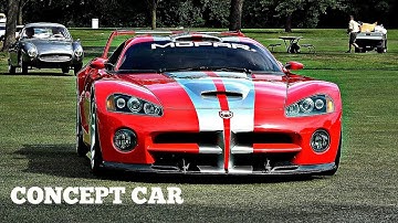 The Dodge Viper GTSR Concept Car is seen in motion. And it