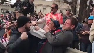 Liberals Clash With Trump Supporters At Trump Rally