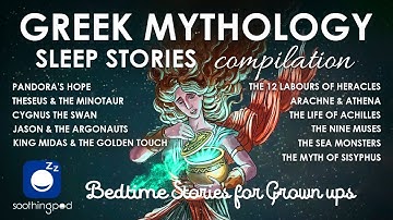 Bedtime Sleep Stories | 💙 7 HRS Greek Mythology Stories Compilation 🔥 | Famous Greek Myths