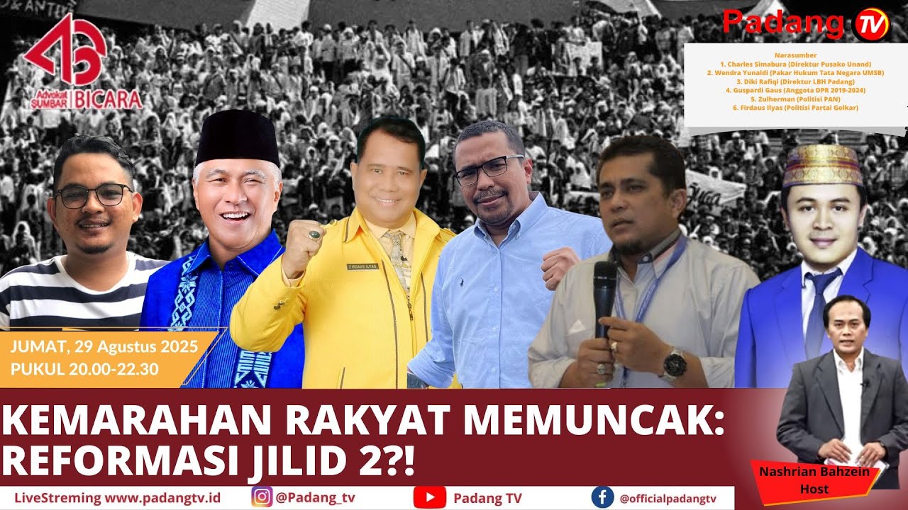 🔴 LIVE : Advokat Sumbar Bicara - Demo Bubarkan DPR Makan Korban, Unjuk Rasa Memanas