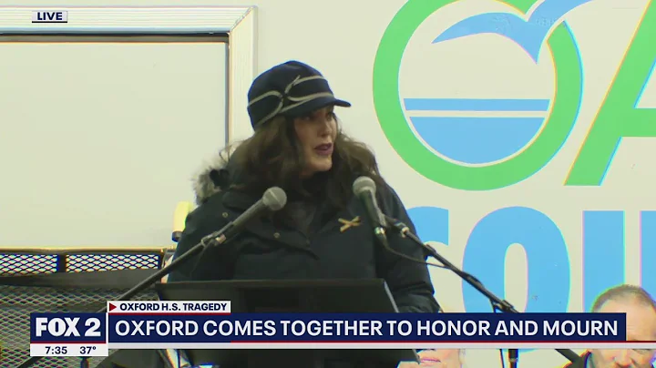 Oxford High School vigil: MI Gov. Gretchen Whitmer...