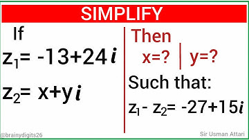 Brainy Digits Simplifications | Find x and y | Complex Numbers | Mathematics 