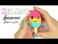 Helado amigurumi, paso a paso, ideal principiantes (English subtitles)