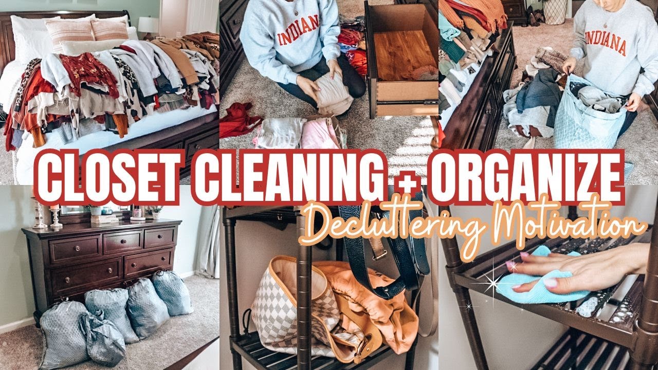 2024 CLOSET CLEAN OUT | SMALL CLOSET CLEAN DECLUTTER & ORGANIZE ...