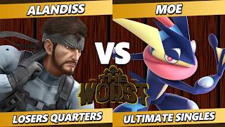 The Worst 15 TOP 8 - AlanDiss (Snake) Vs. Moeඞ (Greninja) Smash Ultimate - SSBU