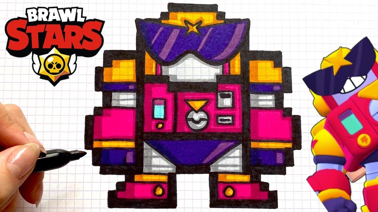 Tuto Dessin Surge Pixel Art Brawl Stars Youtube - pixel art brawl stars facile buzz