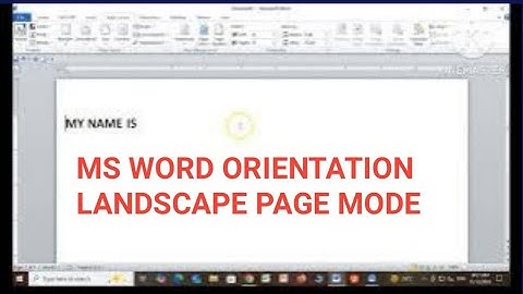 Portrait & Landscape in same Word Document | Page Orientation in MS Word | Page Setup in MS Word