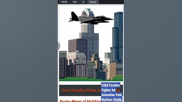 CSS3 Parallax Fighter Jet animation from MySkins Studio with Html #short #youtubeshortsfeature