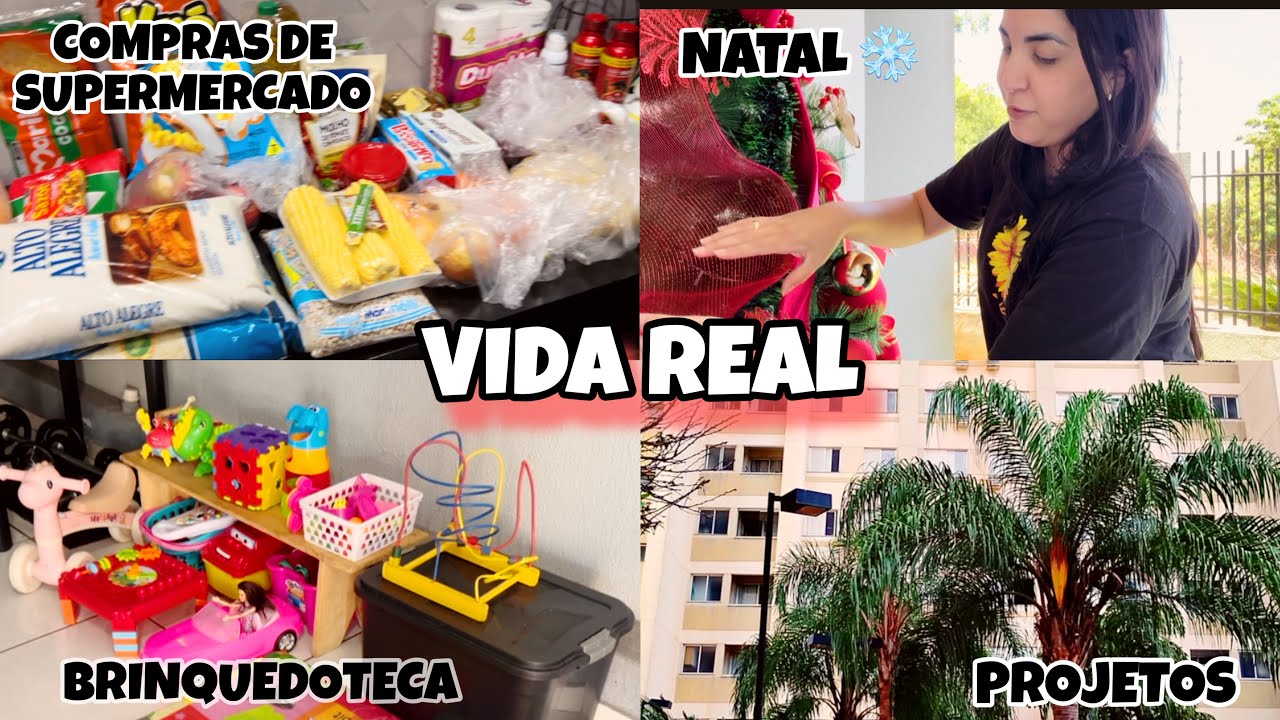 VLOG VIDA REAL DONA DE CASA QUE TRABALHA FORA | rotina produtiva SUPERMERCADO projetos final de ano