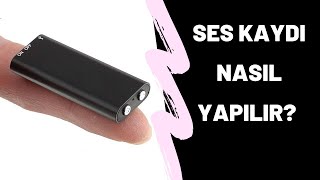 170 Saat Kayıt 16GB Kapasitesi Siyah Küçük Ses Kulaklık Dijital Ses Kayıt Cihazı 48 Saat Kesintisiz Resimi