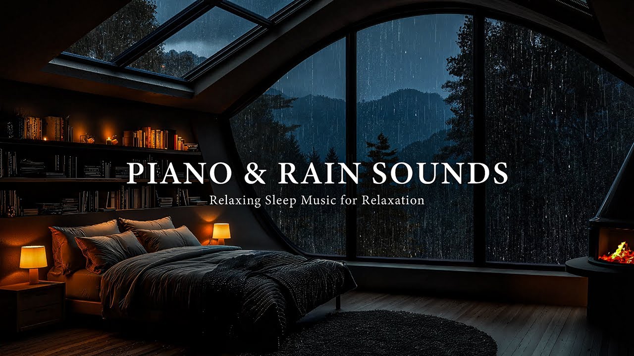 Relaxing Piano & Rain Sounds 🌙 Deep Sleep Music for Relaxation, Stress ...