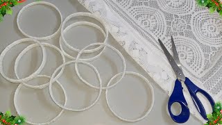 Beautiful Home decor idea made from Old Lace and Plastic Bottle | DIY Best out waste craft idea